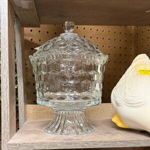 Elegant Clear Glass Candy Dish